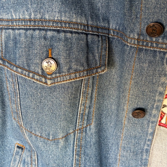Vintage Mickey Inc 1928 Walt Disney World Button Up Denim Cotton Jacket medium - Picture 5 of 6